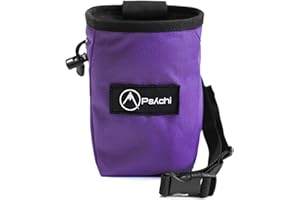 Psychi OG Climbing Chalk Bag - Adjustable Waist Bag Strap, Zip Storage Pocket & Brush Holder. Rock Climbing & Bouldering Chalk Bag for Gym Chalk & Chalk Ball - 7 Fun Colour Options