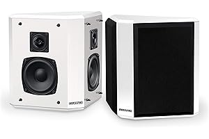 Fluance Elite High Definition 2-Way Bipolar Surround Speakers for Wide Dispersion Surround Sound in Home Theater Systems - White/Pair (SXBP2WH)