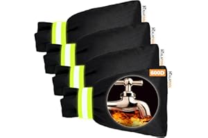 HALATOOL Halatoo 4 Stück Außen Wasserhahn Abdeckung Frostschutz,Wasserdicht & Winterfest für Außenhahn, Kältebeständige Thermoschutz-Abdeckung für Garten-22x16cm Schwarz