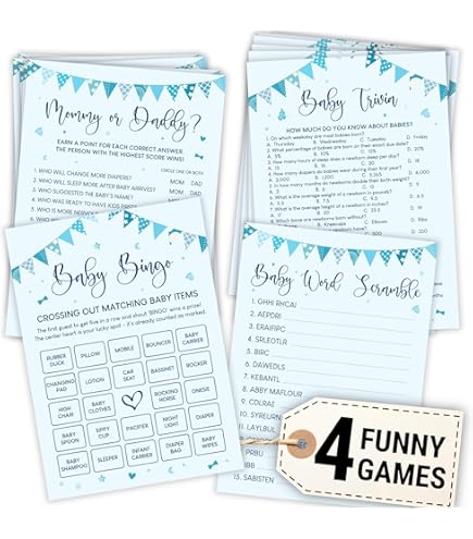 20 x Word Scramble Baby Shower Game - Botanicals Design (20 biglietti per ospiti + 1 scheda di risposte per l'host