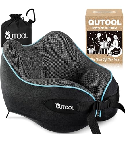 Cabeau Air TNE Evolution Cuscino Da Viaggio Gonfiabile - Con Sottogola Regolabile, Nucleo A Soffio Singolo, Custodia Compatta, Blu - 4