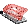 Esselte Rapid Mini Hole Punch, Small 2 Hole Puncher, 10 Sheet Capacity, Compact, Home, Office, School Use, Colour'Breeze Range, Coral, 5001333