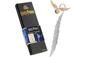 Harry Potter Lesezeichen Metall mit Anhänger - Offizielles Merchandise für Bücherliebhaber, Schule & Geschenk in Box - Robustes Design für magische Leseabenteuer - Silber/gold
