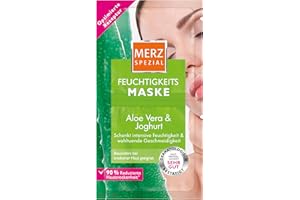 ‎MERZ SPEZIAL Merz Spezial Feuchtigkeits-Maske – Gesichtsmaske mit Aloe Vera, Joghurt, Panthenol & Hyaluronsäure – schenkt intensive Feuchtigkeit und Geschmeidigkeit – 1 x 14 ml