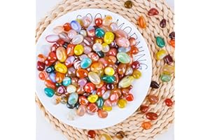 HGRGHH 500g Edelsteine für Kinder, Natürliche Bunter Trommelsteine, Glückssteine, Halbedelsteine Mischung für Kinder Schatzsuche, Dekoration, Edelsteinspiel, Kindergeburtstag