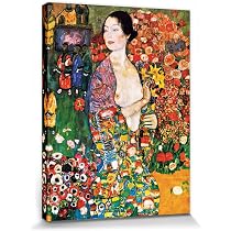 Quadro Su Tela 'La Danzatrice' Di Gustav Klimt - 70x140 Cm - Pronto Da Appendere - Arte Moderna Per Casa