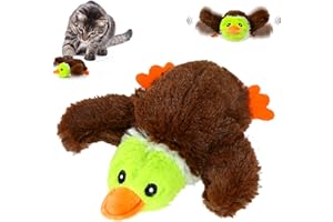 PUHOHUN Jouets interactifs pour Chat, Jouets Automatiques pour Chat, Jouets électroniques pour Chat de Canard, Jouets électriques pour Chats/Chatons Domestiques, Rechargeable par USB, Canard