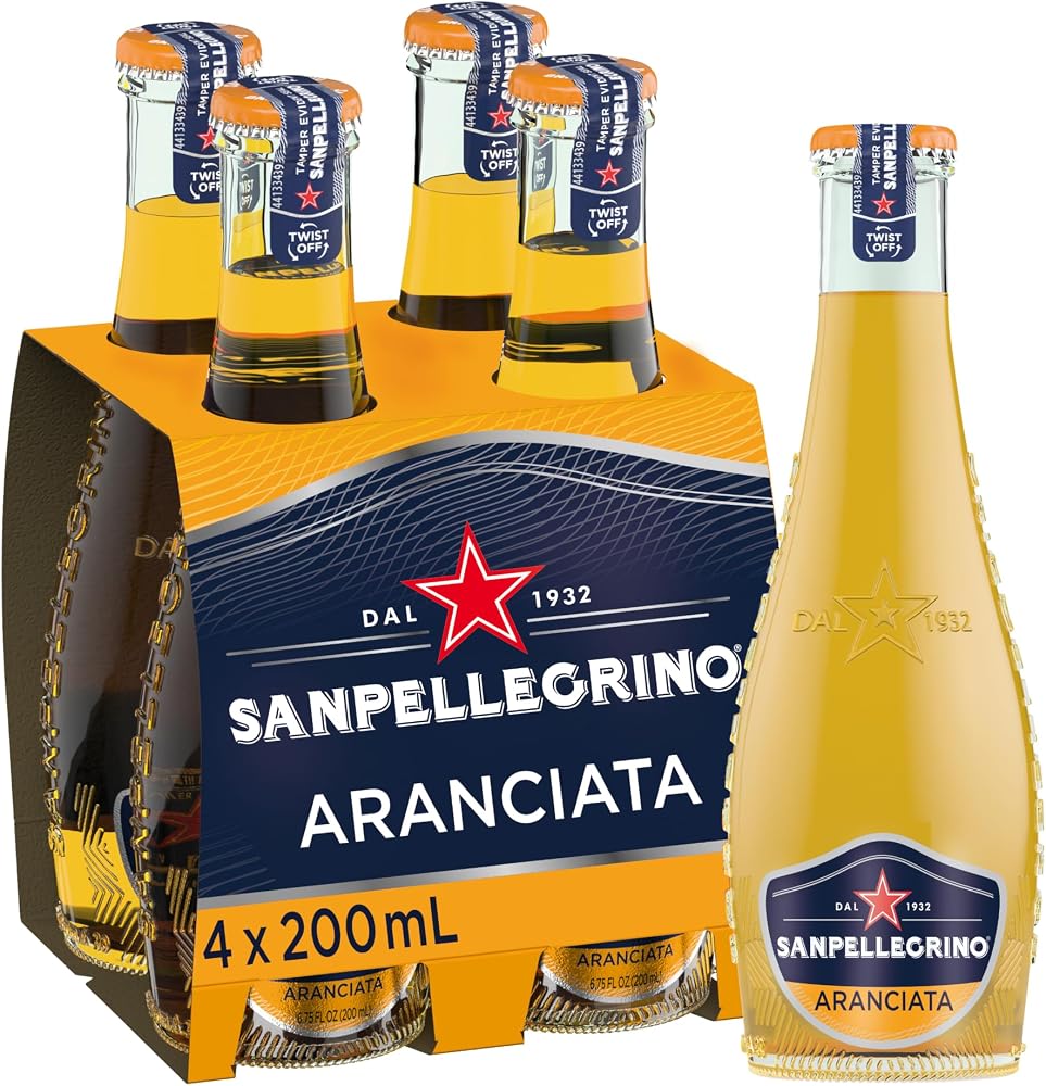 San Pellegrino Portakal Aromalı Gazlı İçecek Cam Şişe 4x200 ml