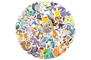 CAREOR 50Pcs Japanese Cartoon Stickers, PVC Waterproof Cartoon Cute Anime Stickers for Teens Office Workers Crafts Gifts Laptop Bottles Guitar Luggage Skateboard (Style A)