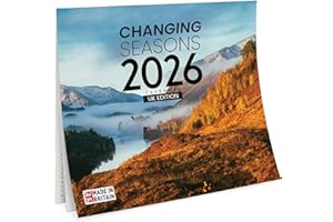 WORLD OF WALLCHARTS Calendar 2026 UK – Changing Seasons Scenic Wall Calendar – 2026 Month-to-View Planner & Yearly Organiser, A4 Size Opens to A3, Ideal Home or Office Wall Calendar, Classic British Landscapes Design