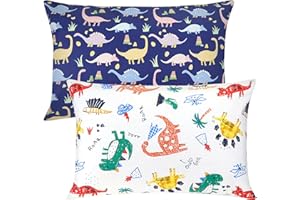 BILLION XIN Kinder Kissenbezug 2 Stück, 100% Baumwolle Baby Kissenbezu, 40x60 cm Kissenbezug Weich Atmungsaktiv für Jungen Mädchen Bettwäsch Babykissen Bezug mit Umschlag