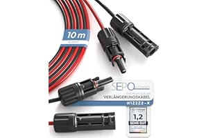 SEPO-Leitungen Solarkabel Verlängerung 4mm²/6mm² – 2er Set 1/2/3/5/10M – inkl. 0% MwSt. gem. § 12 Abs. 3 Ust Verbindungskabel mit MC4-Steckern – UV-beständig & langlebig für Solaranlagen