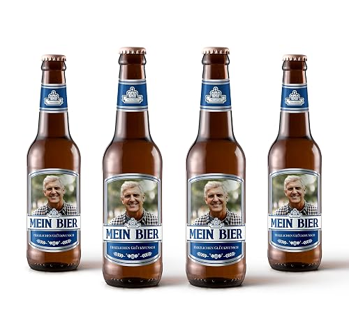 Bierflaschen-Etikett personalisiert, Foto & Text