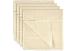 CALLENBACH 4 Stück Passiertuch Wiederverwendbar - Reißfestes Käsetuch aus Baumwolle, Nussmilchbeutel aus Mulltücher für Käseherstellung und Bio-Nussmilch, Passiersieb Netzspültuch Waschbar 50 x 50 cm