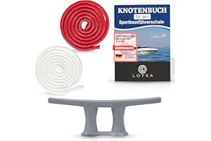 ‎LOYKA Knoten SBF Übungsset mit Knotenbuch für den SBF See und Binnen - einfaches Knoten Üben & Lernen, maritimes Geschenk mit Knotenbuch