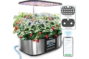 LETPOT LPH-Max Hydrokultur-Anzuchtsystem-Kit, 21 Pods APP & WiFi, automatisch gesteuert, intelligenter Indoor-Garten mit 36 W LED-Wachstumslicht, Auto-Tropfbewässerungs-Kits, selbstverwaltete Pflege