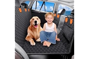 Meowant Funda de Asiento de Coche para Perros, Funda para Asiento Trasero Antideslizante e Impermeable con Cinturón de Seguridad, Soporta 150 kg, Funda Universal para Perros para Coche, 206 x 165 cm