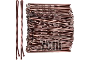 Mbsomnus 7cm Horquillas Pelo Mujer 50 Piezas Pelo Mujer Marrón Bobby Pins Horquillas Pelo Niñas Empuñaduras Kirby Onduladas Ideal para Todo Tipo de Cabello
