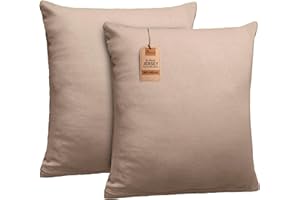 NatureMark poszewki na poduszki z dżerseju z certyfikatem öko-Tex, bawełna, piasek/beżowy, 40 x 40 cm