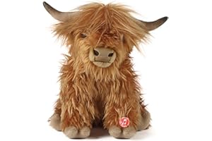 Living Nature Peluche 26cm Vache Highland avec Son