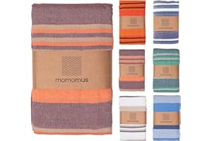 MOMOMUS - Fouta Plage XXL - Grande Couverture Pique-Nique - Sans Sable, Franges - Tapis Anti-Sable/Natte Pliable - Saumon, 210x240 cm