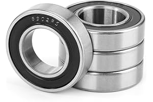 JESUSTREE 4 Pezzi 6902-2RS Cuscinetti a sfere 15x28x7mm Acciaio cromato e Pre-lubrificati, 6902RS Profondo Scanalatura Sfere a Gola Profonda in Gomma Double Face per Potenza Trasmissione