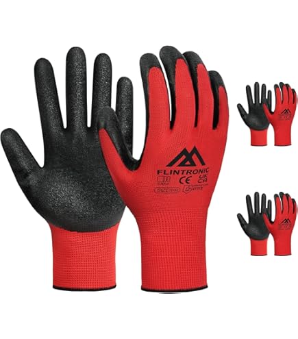 Hot Sell Red Knit Gloves With Crinkle Latex Coated Safety Gloves Anti-slip Guantes - Buy With