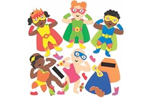 Baker Ross Kit des aimants héros à assortir, les loisirs créatifs pour enfants. (Lot de 8) AT895