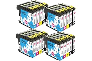 Ink Inspiration® Ersatz für Brother LC223 Druckerpatronen 20er-Pack, kompatibel mit Brother DCP-J4120DW MFC-J5320DW MFC-J5620DW MFC-J4420DW MFC-J4620DW MFC-J4625DW MFC-J680DW MFC-J5720DW MFC-J480DW