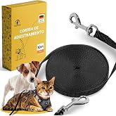Cat Leash 10 m &ndash; Long Training Lead for Cats and Dogs | Ultra lightweight - tear-resistant neoprene - 360&deg; swivel carabiner -