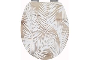 Wirquin 20723080 Abattant WC avec frein de chute Diplomat 100% FSC, top fix, déclipsable, palm