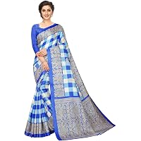 J B Fashion Cotton Khadi Silk Saree with blouse piece