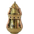 Tangerine Camphor Burner Lamp with Diya Oil Diffuser,Oil Burner (Small)