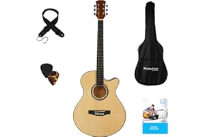 Stretton Payne Grand Auditorium Full Size Adult 41 Inch Steel String Acoustic Guitar Package,G40 Natural