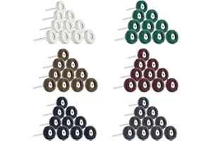 Gueenky 60 Stück Schleifmittel Polierscheiben, Körnung 80/150/240/320/600/1000, Polierzubehör für Dremel Rotations Werkzeuge