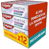 Colgate Sensitive Alivio Inmediato, Pasta de Dientes, Pack 12x75ml | Dent&iacute;frico para dientes sensibles con Pro-Argin, Alivio