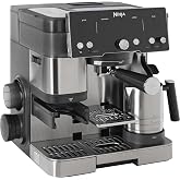 Ninja Luxe Essential 2'si 1 arada kahve makinesi, latte, cappuccino ve espresso makinesi, entegre fasulye değirmeni ve s&uuml;t k&ouml;