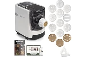 CLASSE ITALY PASTAIO Machine à pâtes avec 14 Matrices dont 3 en bronze. Pasta Maker, balance intégrée, extrusion rapide, jusqu'à 800g de pâtes, jusqu'à 19 types de pâtes différentes. Classe Italie