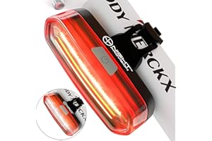 NP NIGHT PROVISION DUO-120 Rear Bike Light – USB Rechargeable Red & White LED – Flashing Strobe Tail Light for Bicycle Safety – Adjustable Angle for Seat Post, Fork, or Seat Stay