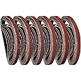 STEBRUAM Sanding Belts 10 x 330 mm,5 Each of 40/60/80/120/180/240 Mix Grit for 330x10 Belt Sander(30 Pack)