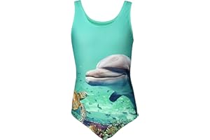 Aquarti Costume Piscina Bambina Intero con Stampa – Resistente, Confortevole e alla Moda