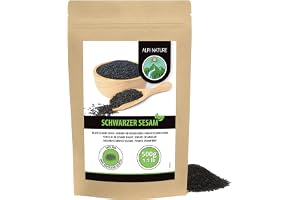 Alpi Nature Svarta Sesamfrön 500g, Råa Sesam Frön, Svarta Sesamfrön för Matlagning och Bakning
