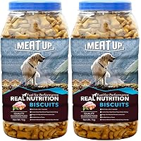 Meat Up Chicken Flavour Real Chicken Biscuit, 1kg ( Buy 1 Get 1 Free)