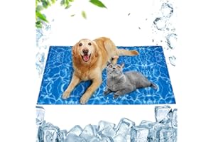 PAWZONE Alfombrilla Refrescante para Perros Gatos Gel Activada por Presión Autoenfriamiento Alfombra,Manta Refrigerante Perro Cama Gat Frio Animales Colchon Mascotas para Alfombra de enfriamiento
