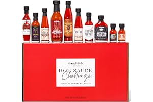 THOUGHTFULLY Modern Gourmet Foods, Confezione Regalo Sfida Piccante, Contiene 10 Salse Piccanti con Diversi Gradi di Piccantezza, Set da 10