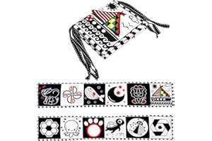 Clundoo Libro Sensoriale, Libro di Stoffa per Neonati, Double Sided Libri Morbidi, Libro Interattivo Giocattoli Educativi (Specchio Haha + Nave Tridimensionale + BB Chiamato)