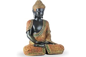 Garden Pley- Buda de los Sueños 41 cm (Esmeralda) – Budas Grandes de Jardin en Piedra Artificial para Decoracion Jardin Exterior. Budas Decorativos Grandes Exterior.