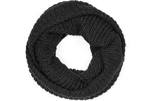 styleBREAKER Unisex Feinstrick Loop Schal einfarbig | Weicher elastischer Winter Schlauchschal in Feinripp Optik | Warmer Strick Loop für Damen und Herren