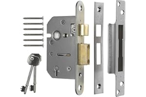 WHITE HINGE ERA 5 Lever Viscount Sashbolt Mortice Lock - 3" Case with Chrome Finish