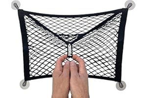 easysac FixSac 3 - Filet de Rangement A Fixer avec VENTOUSES, pour Les Véhicules Utilitaires, Camping-Cars, Mobil Homes, Caravanes, Bateaux … (45x40)